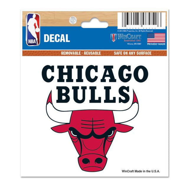 Calcomanía multiusos de los Chicago Bulls de 3" x 4"