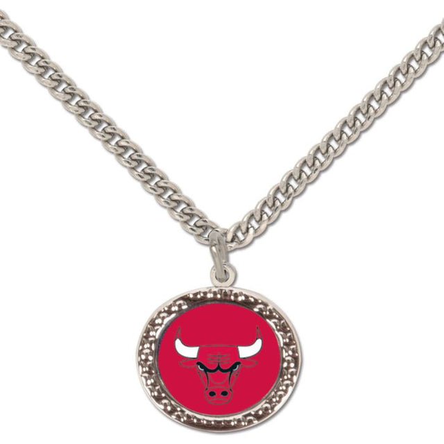 Collar de los Chicago Bulls con tarjeta de joyería con dije