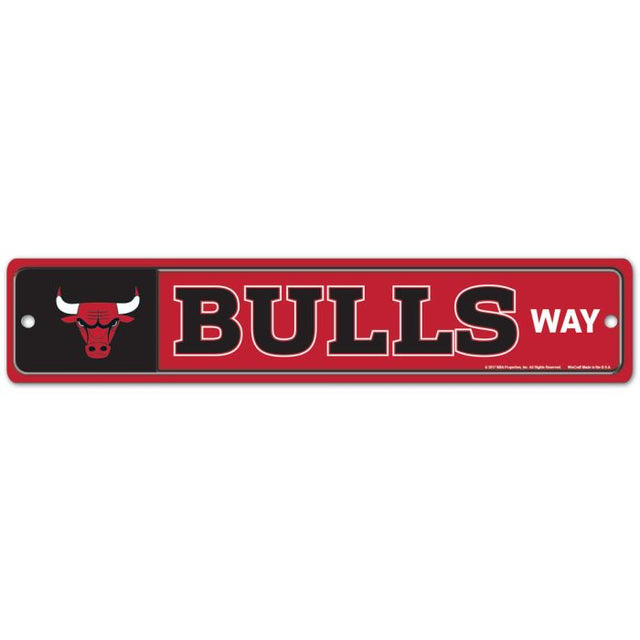 Letrero de calle/zona de Chicago Bulls de 3,75" x 19"