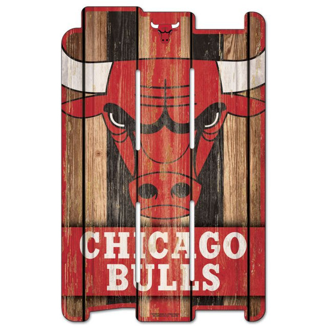 Letrero de madera para valla de los Chicago Bulls