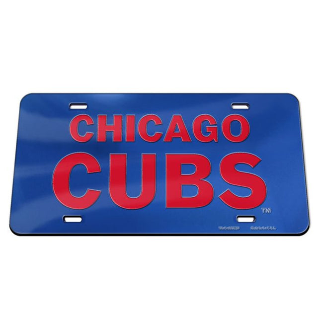 Chicago Cubs Acrylic Classic License Plates