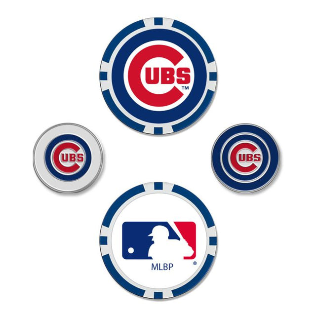 Juego de cuatro marcadores de pelota de los Chicago Cubs