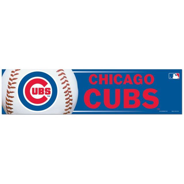 Tira de parachoques de los Chicago Cubs de 3" x 12"