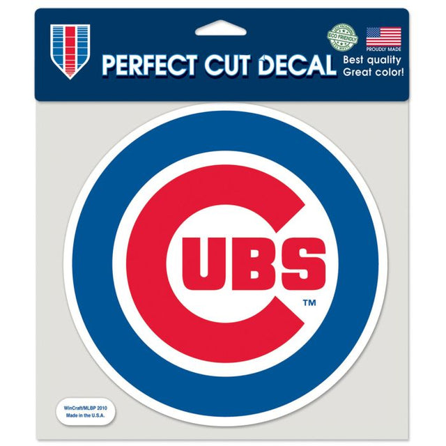 Calcomanía de color de corte perfecto con el logotipo C de los Chicago Cubs de 8" x 8"