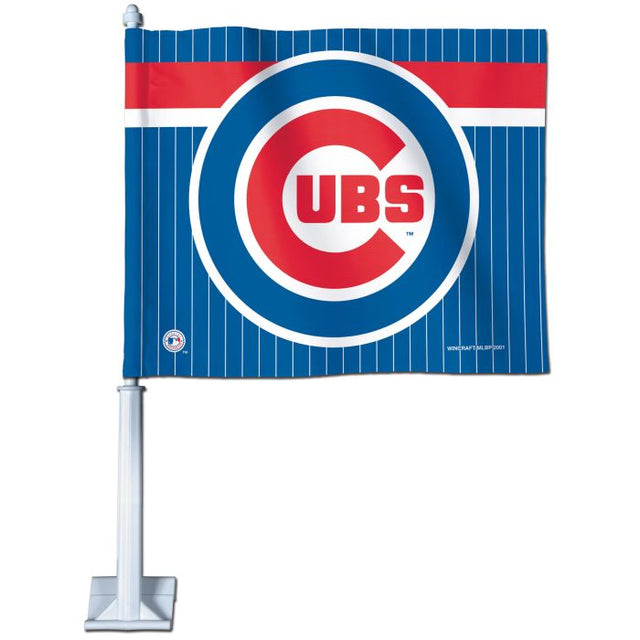 Bandera para auto de los Chicago Cubs, 11,75" x 14"