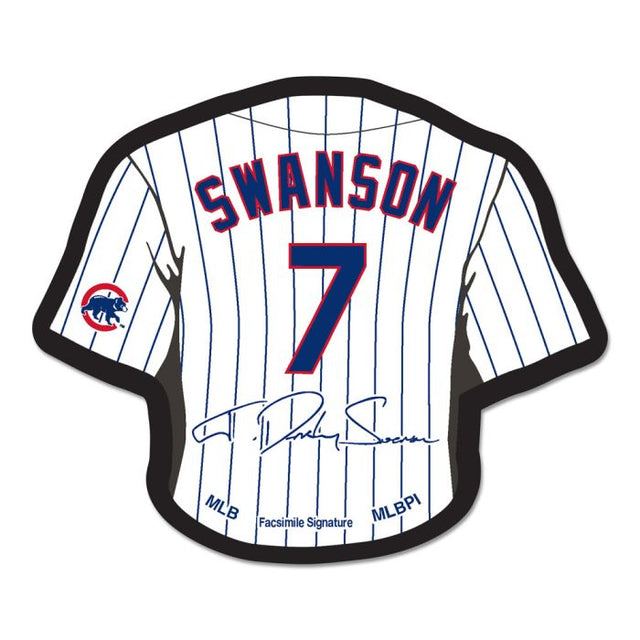 Tarjeta de joyería con pin de colección de los Chicago Cubs de Dansby Swanson