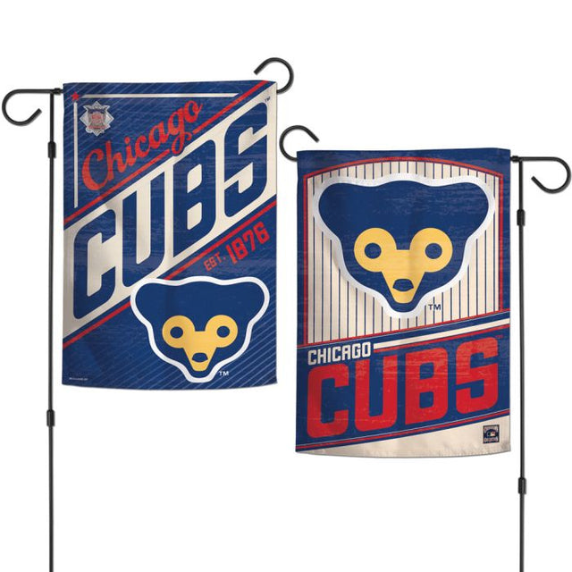 Banderas de jardín de los Chicago Cubs/Cooperstown, de 2 lados, 12,5" x 18"