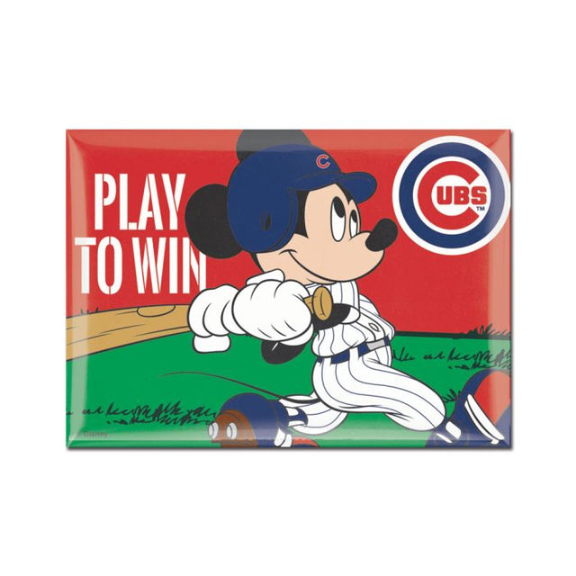 Imán de metal de los Chicago Cubs/Disney de 2,5" x 3,5"