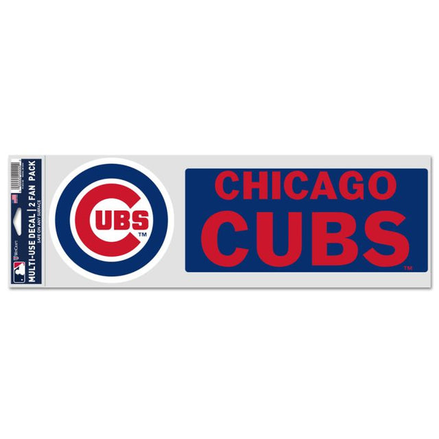 Calcomanías para fanáticos de los Chicago Cubs de 3,75" x 12"