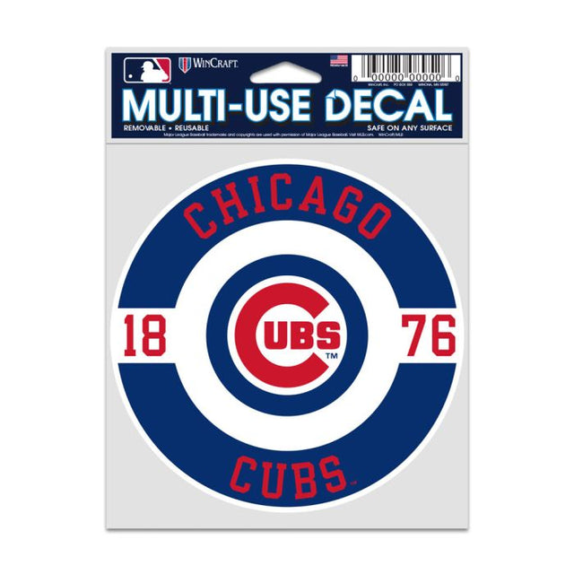 Calcomanías para fanáticos de los Chicago Cubs de 3,75" x 5"