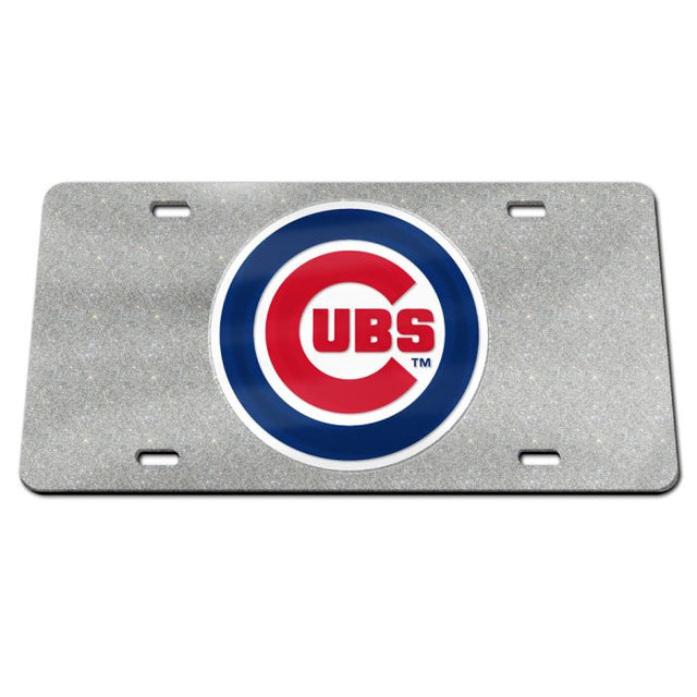 Chicago Cubs GLITTER Specialty Acrylic License Plate