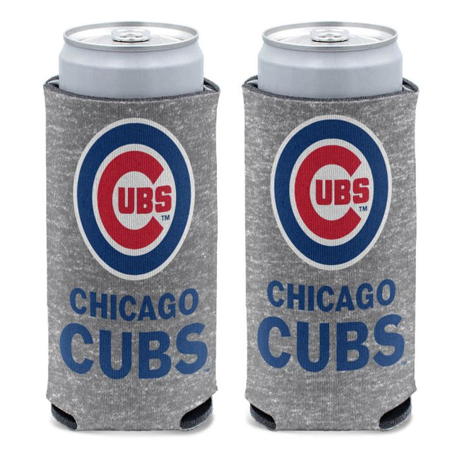 Enfriador de latas delgado de 12 oz color gris de los Chicago Cubs