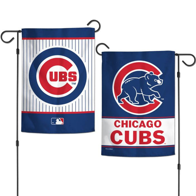 Banderas de jardín de los Chicago Cubs, de 2 lados, 12,5" x 18"