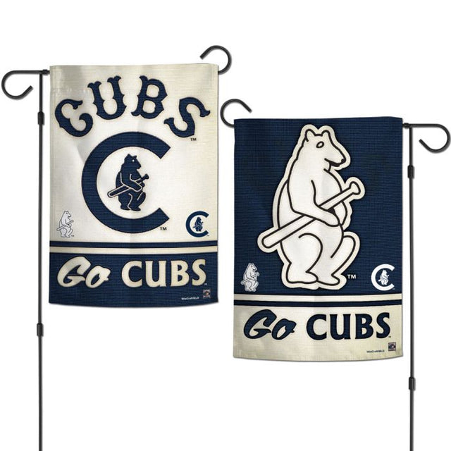 Banderas de jardín de los Chicago Cubs, de 2 lados, 12,5" x 18"