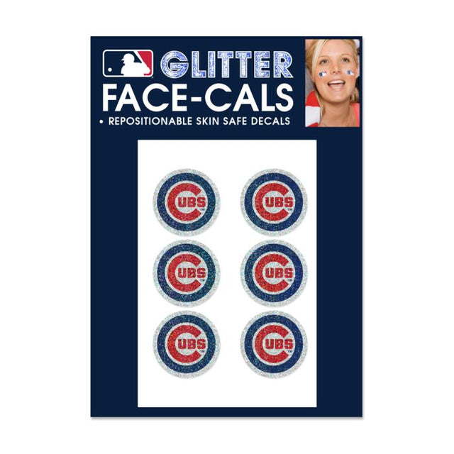 Chicago Cubs Glitter Tattoo 6 Pack