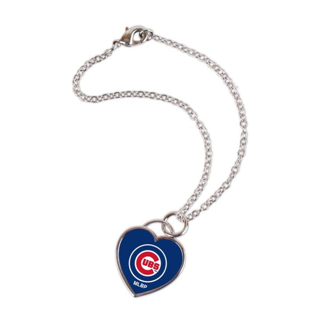 Chicago Cubs HEART Bracelet w/3D Heart