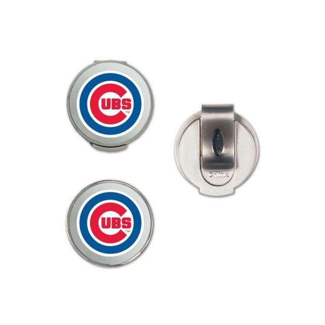 Clip para gorra de los Chicago Cubs con 2 marcadores, con tapa tipo concha