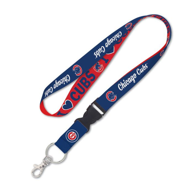 Chicago Cubs Heart Lanyard w/detachable buckle 1"