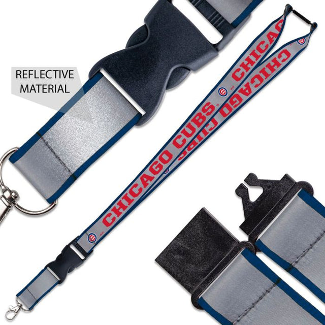 Chicago Cubs Lanyard w/ Buckle Reflective 1"