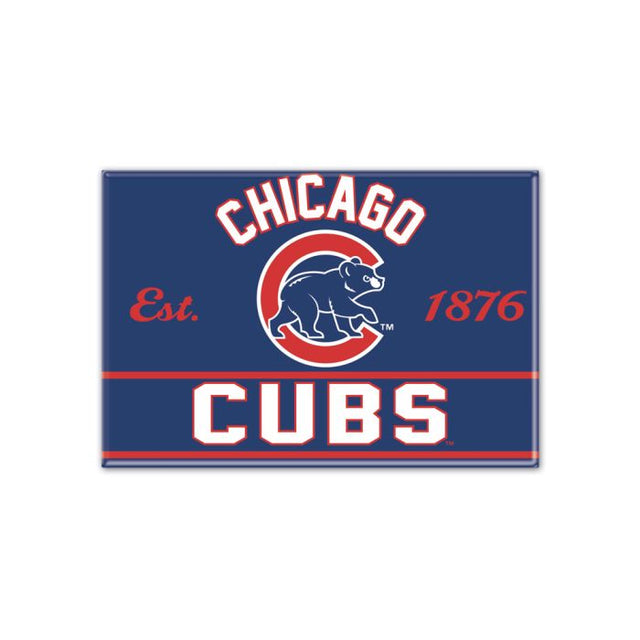 Imán de metal de los Chicago Cubs de 2,5" x 3,5"