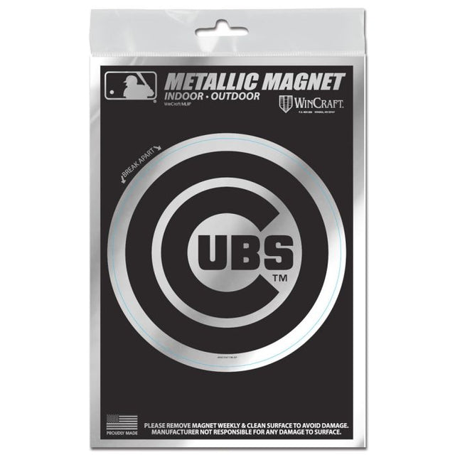 Chicago Cubs Metallic Magnets 3" x 5"