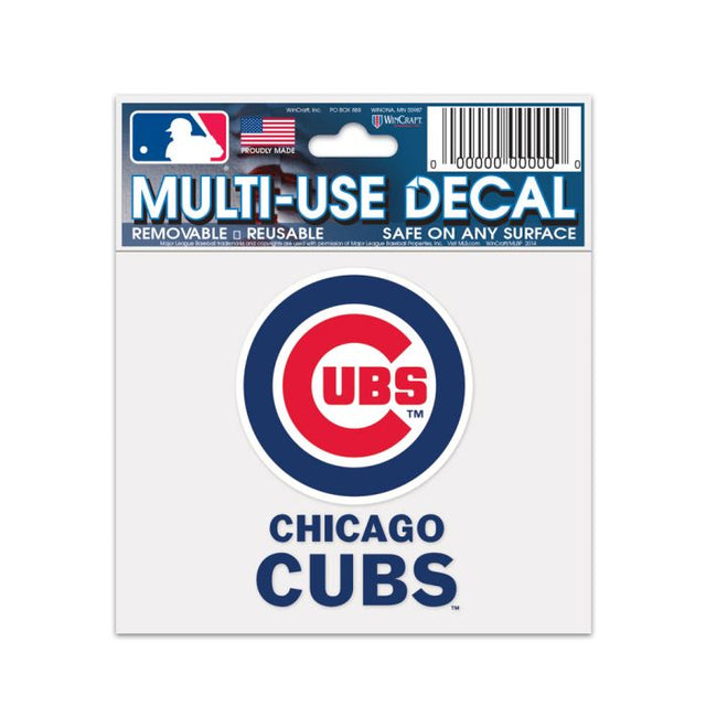 Calcomanía multiusos de los Chicago Cubs de 3" x 4"