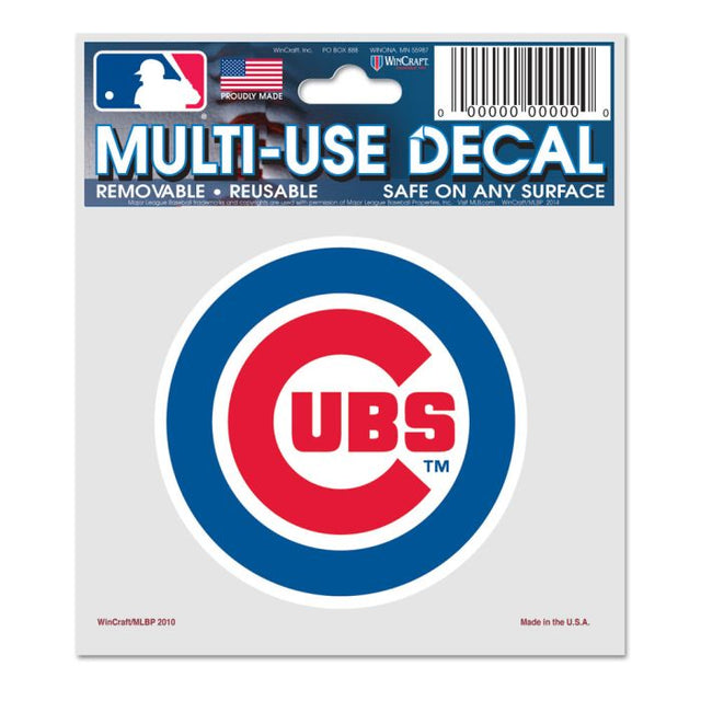 Calcomanía multiusos de los Chicago Cubs de 3" x 4"