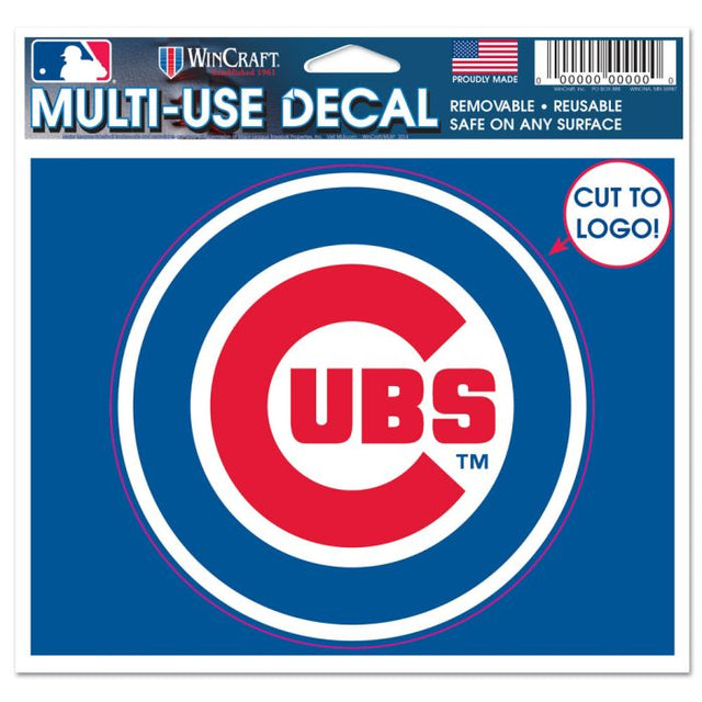 Calcomanía multiusos de los Chicago Cubs: logotipo recortado de 5" x 6"