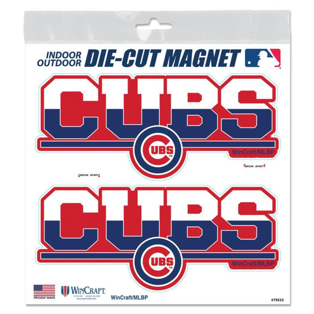 Imanes para exteriores de los Chicago Cubs, 6" x 6"