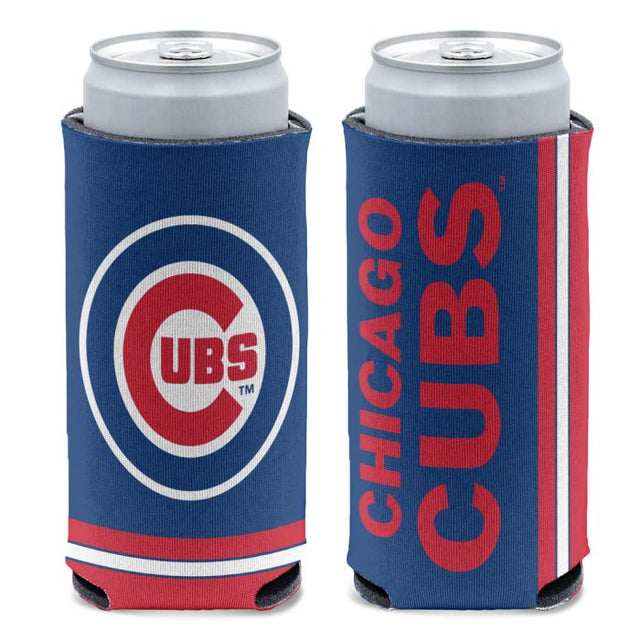 Refrigerador de latas delgado de 12 oz PRIMARY de Chicago Cubs