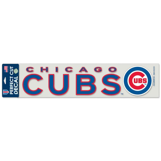 Calcomanías de los Chicago Cubs de corte perfecto de 4" x 17"