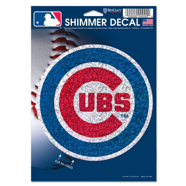 Chicago Cubs Shimmer Decals 5" x 7"