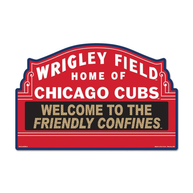 Chicago Cubs Stadium Plastic Sign 11" x 17"