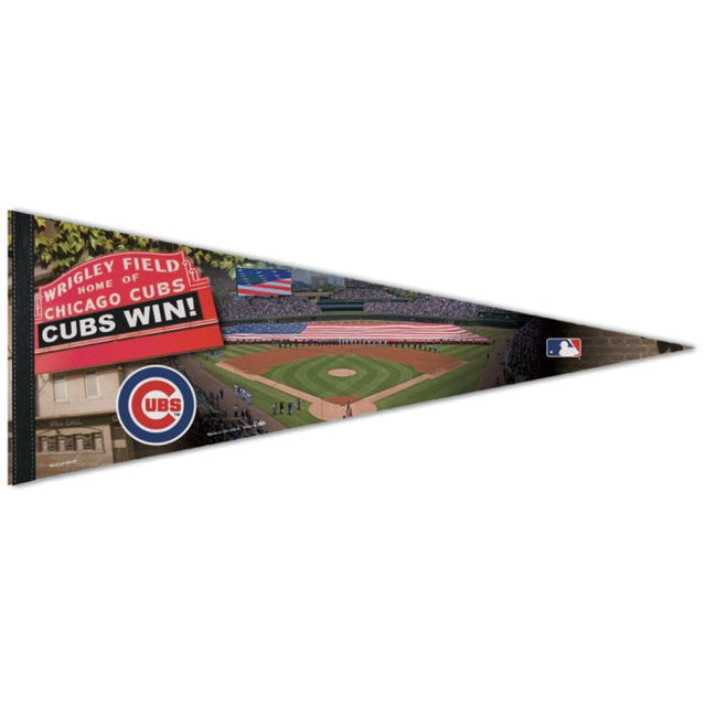 Banderín premium de los Chicago Cubs / Stadium STADIUM de 12" x 30"