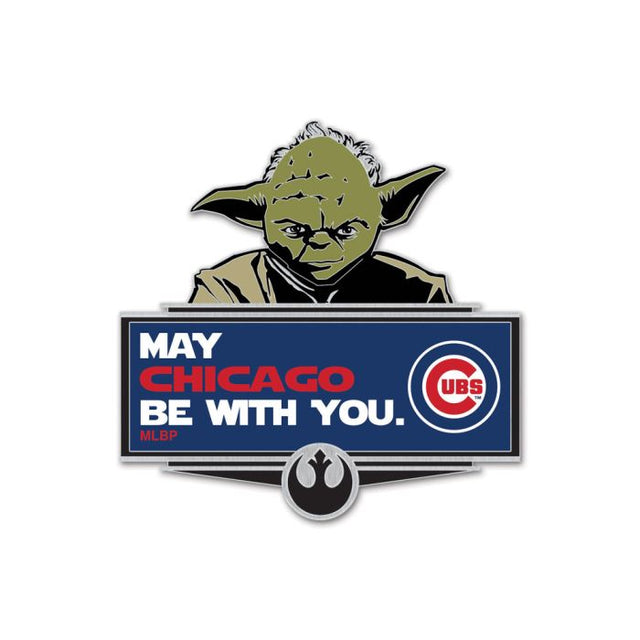 Tarjeta de joyería con pin de colección de Yoda de los Chicago Cubs/Star Wars