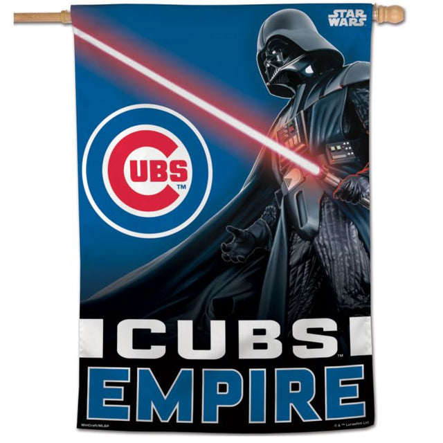 Bandera vertical de los Chicago Cubs / Star Wars Vader de 28" x 40"