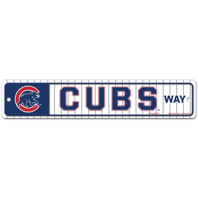 Chicago Cubs Way Street / Zone Sign 3.75" x 19"