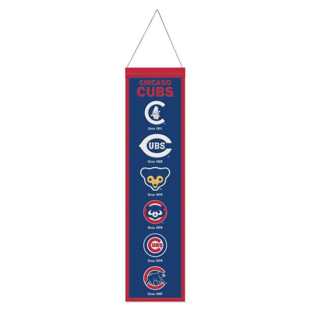 Estandarte de lana de los Chicago Cubs de 20 x 81 cm