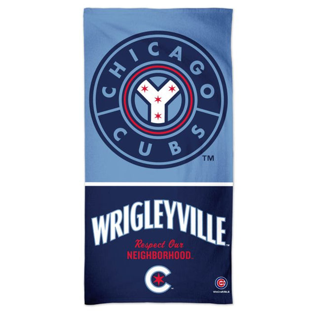 Chicago Cubs city Spectra Beach Towel 30" x 60"