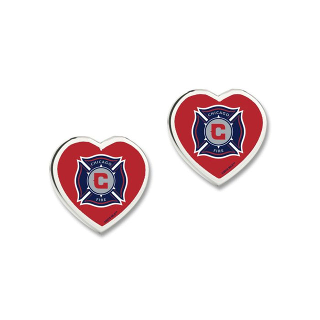 Pendientes con forma de corazón en 3D de Chicago Fire