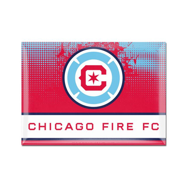 Imán metálico de Chicago Fire de 2,5" x 3,5"