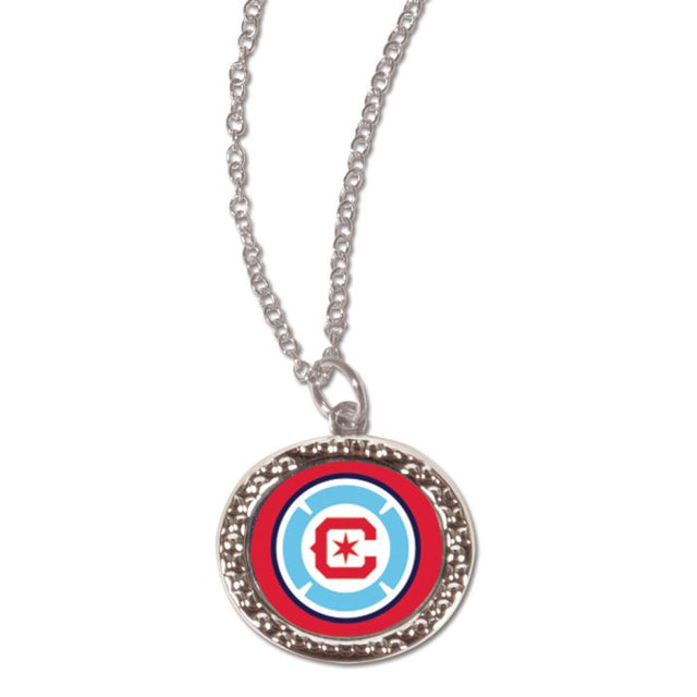 Collar con dije de Chicago Fire y tarjeta de joyería