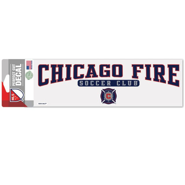 Calcomanías de Chicago Fire de corte perfecto de 3" x 10"