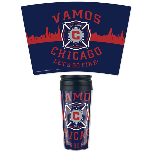 Taza de viaje Chicago Fire Contour de 16 oz.