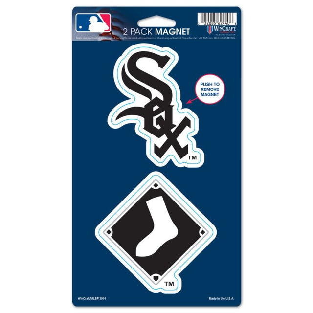 Paquete de 2 imanes de los Chicago White Sox de 5" x 9"