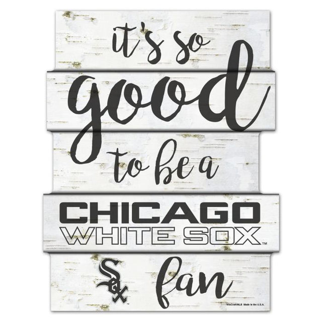 Letrero de madera de abedul de los White Sox de Chicago, 11 x 14 pulgadas