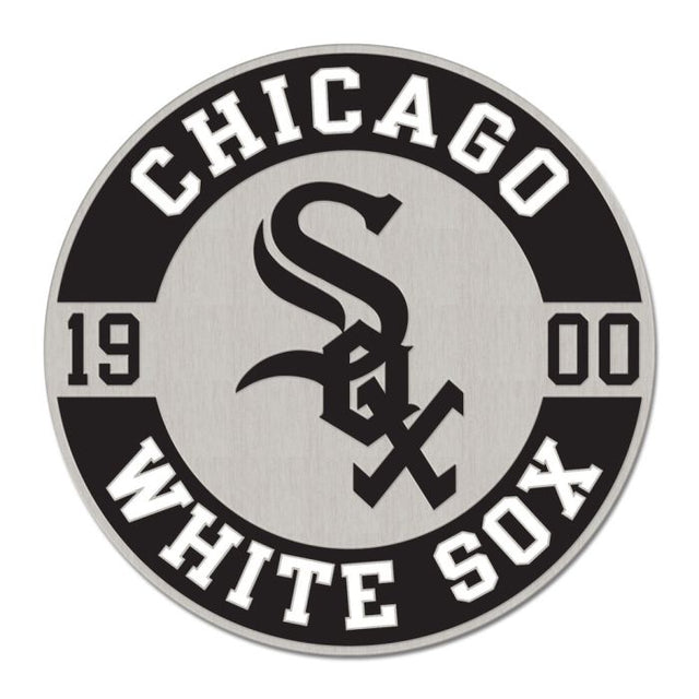 Tarjeta de joyería con pin esmaltado de colección de los Chicago White Sox con forma de círculo establecido