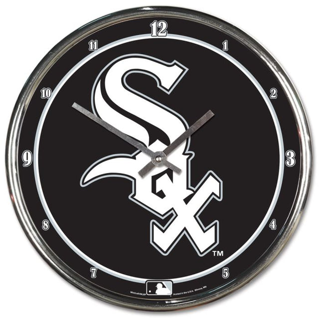 Chicago White Sox Chrome Clock