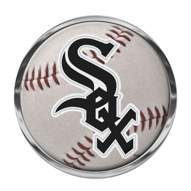 Emblema de metal cromado abovedado de los Chicago White Sox