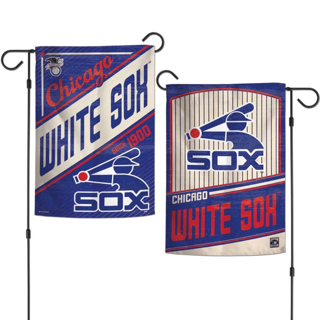 Banderas de jardín de los Chicago White Sox y Cooperstown, de 2 lados, 12,5" x 18"